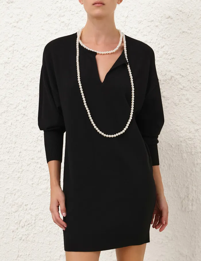 Women Zimmermann Clothing Crush Necklace Mini Dress Black