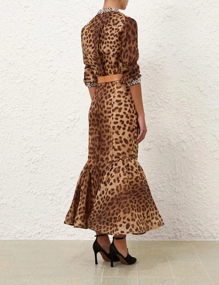 Women Zimmermann Clothing Crush Panelled Pencil Skirt Leopard