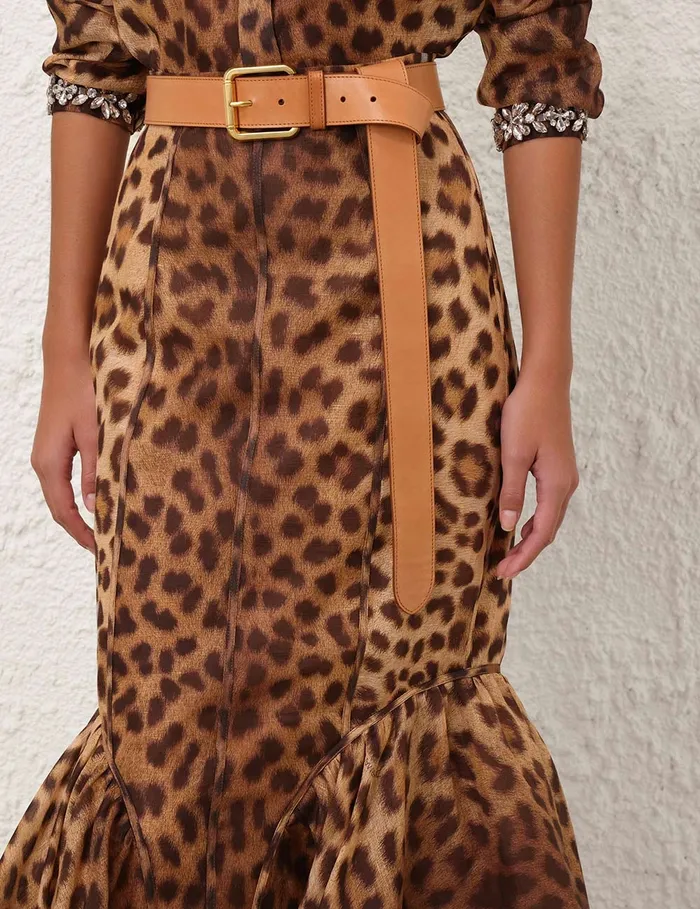 Women Zimmermann Clothing Crush Panelled Pencil Skirt Leopard