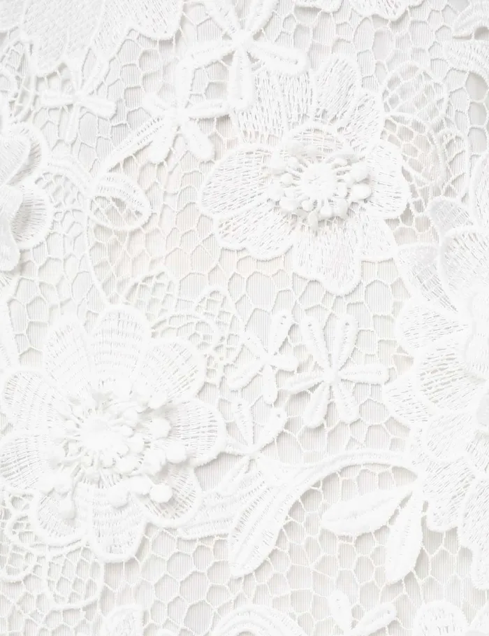 Women Zimmermann Clothing Halliday Lace Flower Dress Ivory