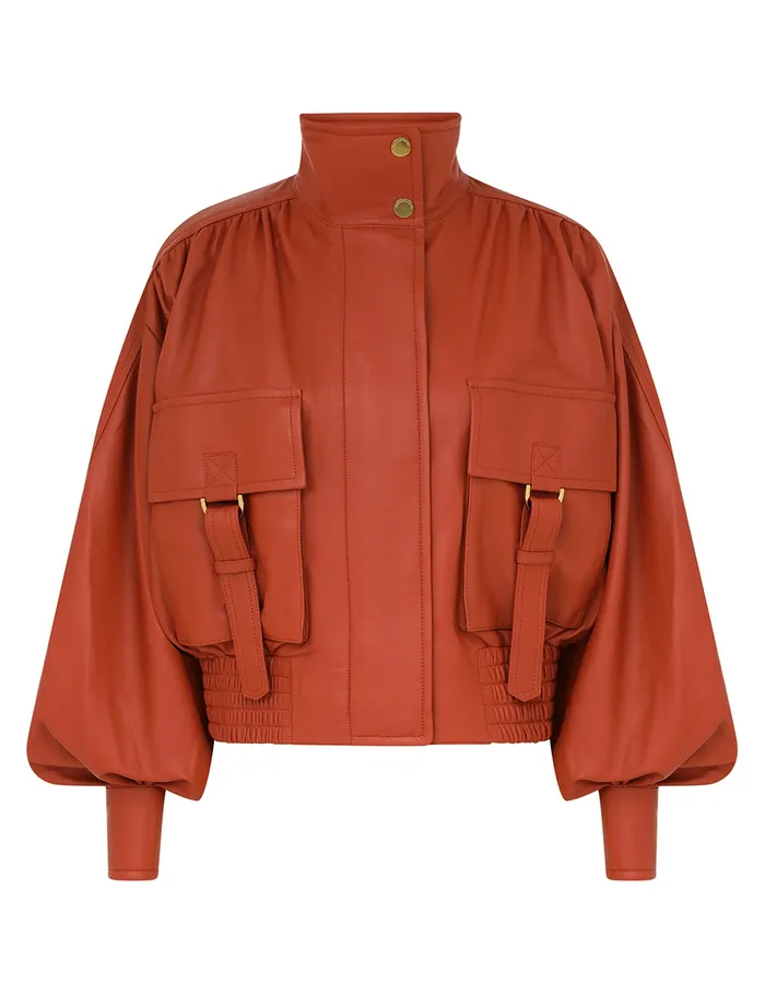 Women Zimmermann Clothing Illustration Biker Jacket Spice