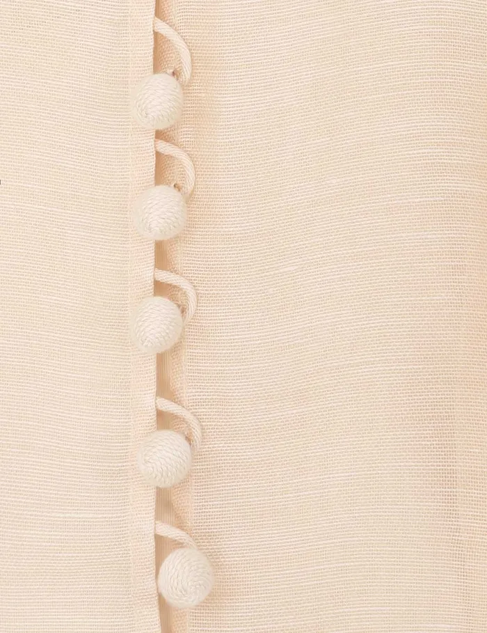 Women Zimmermann Clothing Illustration Buttoned Blouse Cream