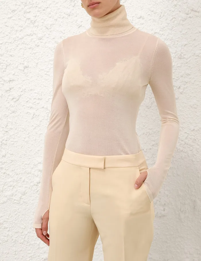 Women Zimmermann Clothing Illustration Fine Knit Top Cream
