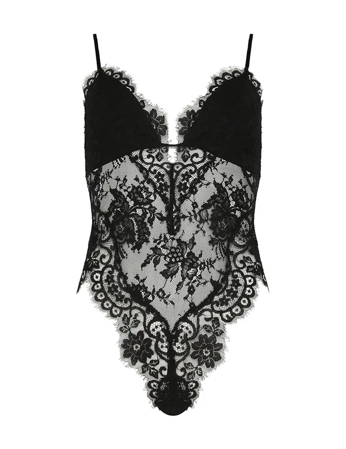 Women Zimmermann Clothing Illustration Lace Teddy Black