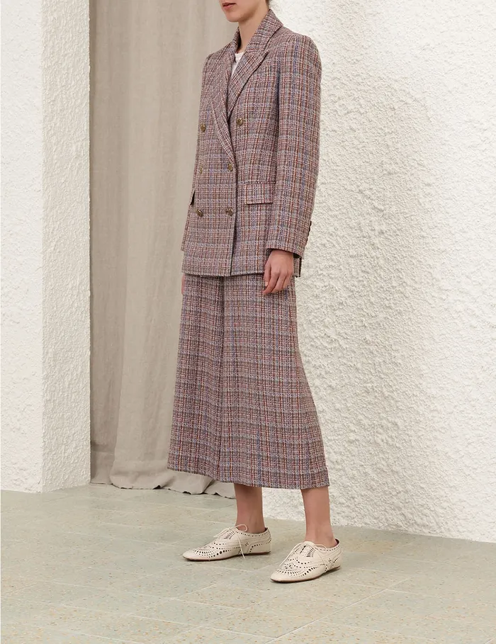 Women Zimmermann Clothing Illustration Tweed Jacket Multi