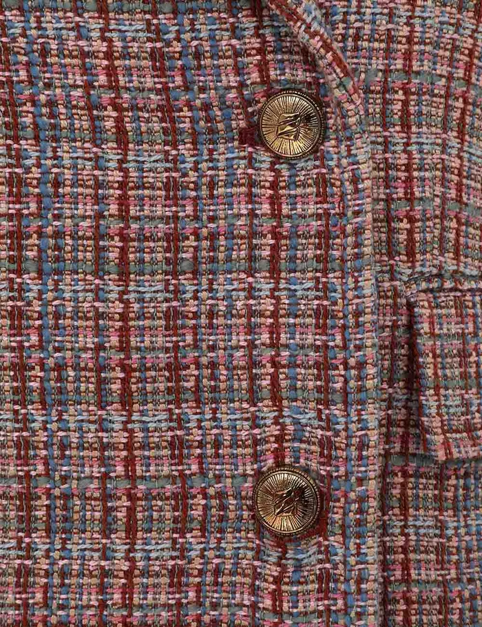 Women Zimmermann Clothing Illustration Tweed Jacket Multi