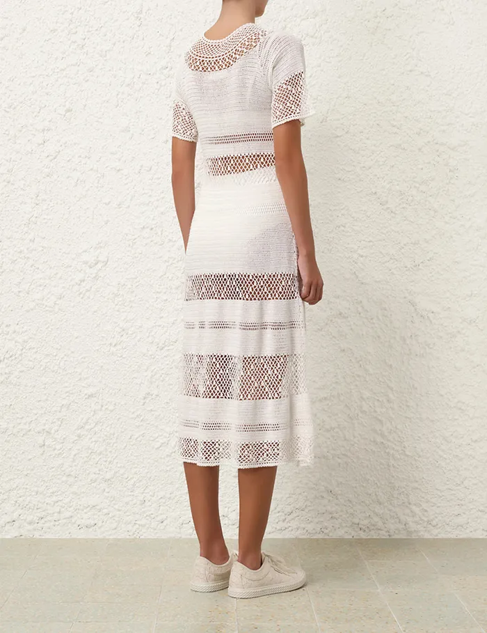 Women Zimmermann Clothing Ottie Crochet Dress Ivory
