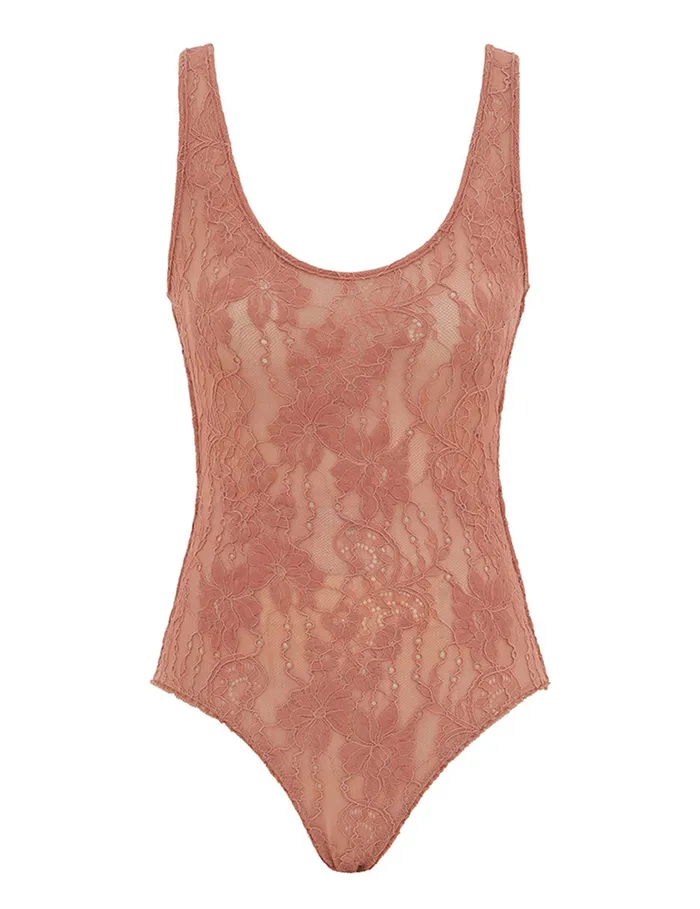 Women Zimmermann Clothing Scoop Neck Bodysuit Blush