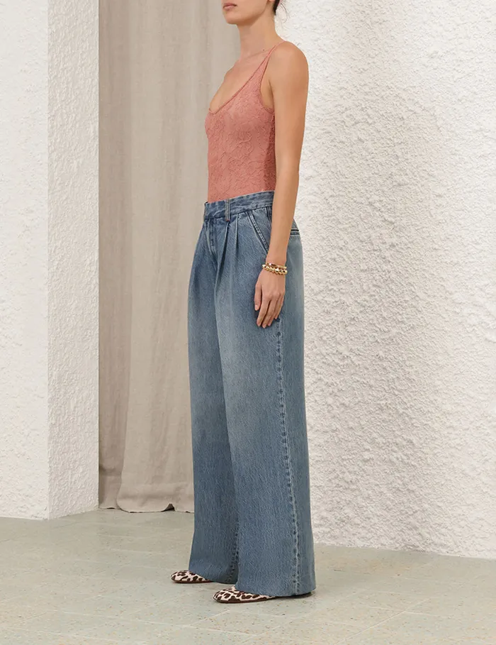 Women Zimmermann Clothing Scoop Neck Bodysuit Blush