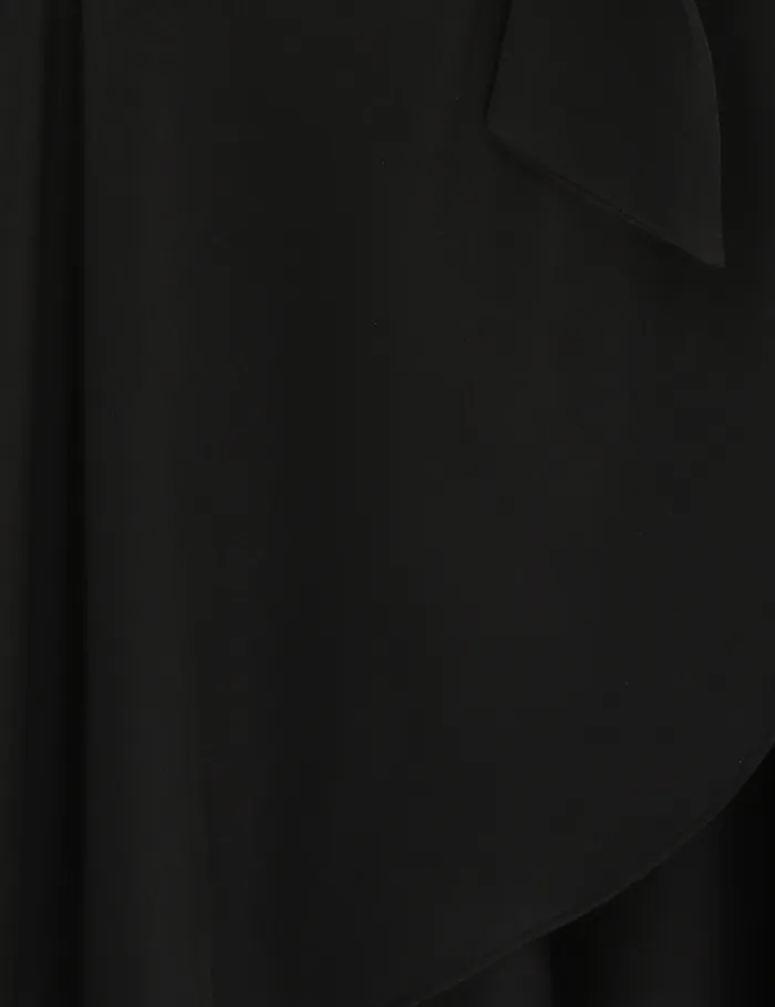 Women Zimmermann Clothing Silk Wrap Mini Dress Black