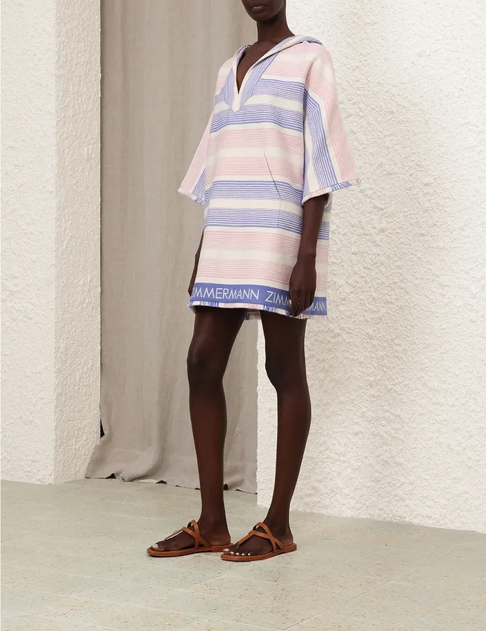 Women Zimmermann Dresses and Coverups Waverly Kaftan Mini Dress Redblue