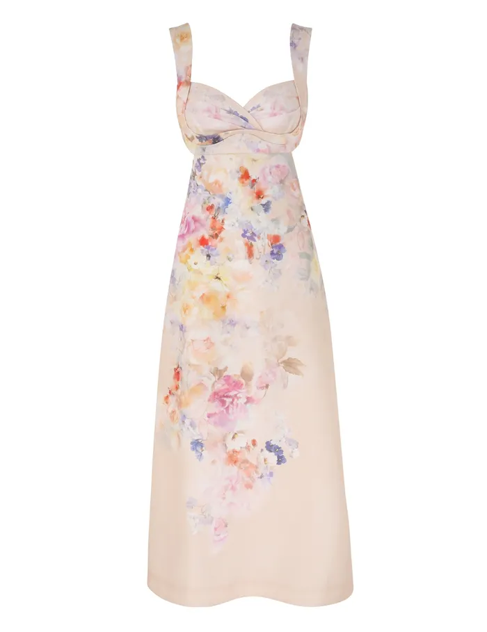 Women Zimmermann Dresses Crush Midi Dress Multi Floral