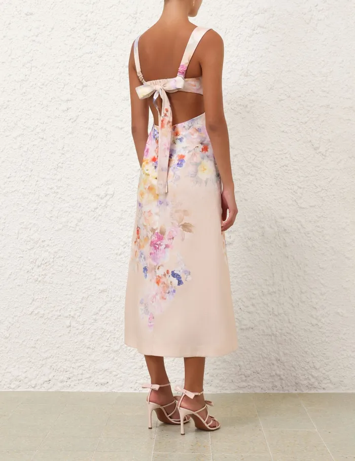 Women Zimmermann Dresses Crush Midi Dress Multi Floral