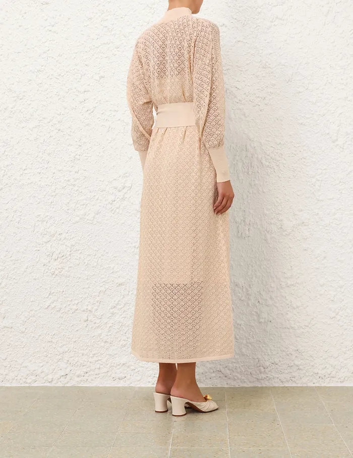 Women Zimmermann Dresses Crush Pointelle Batwing Dress Cream