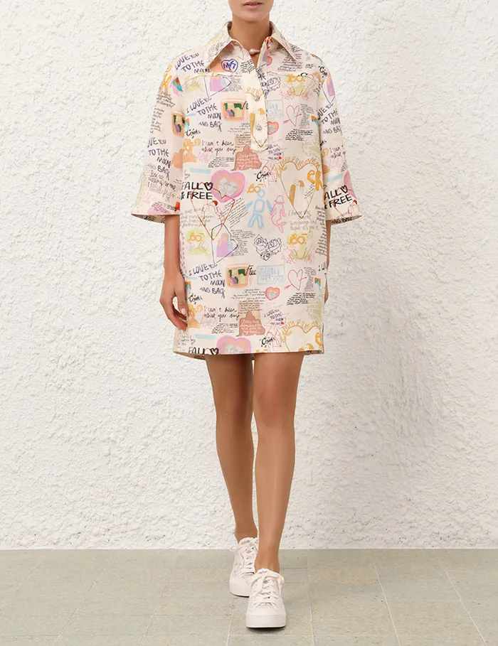 Women Zimmermann Dresses Crush Tunic Dress Dear Diary