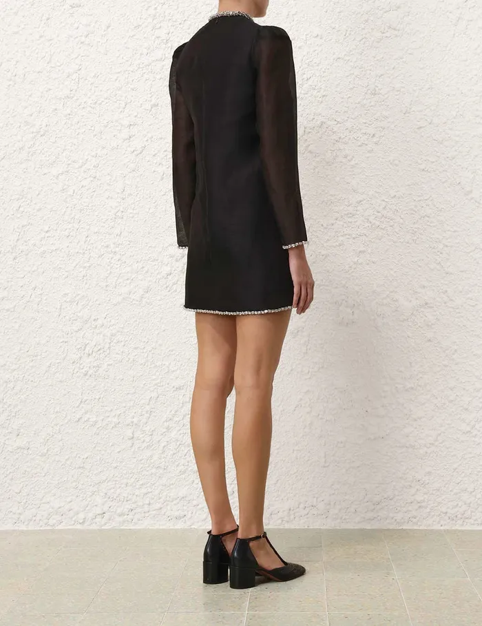 Women Zimmermann Dresses Illustration Diamante Mini Black