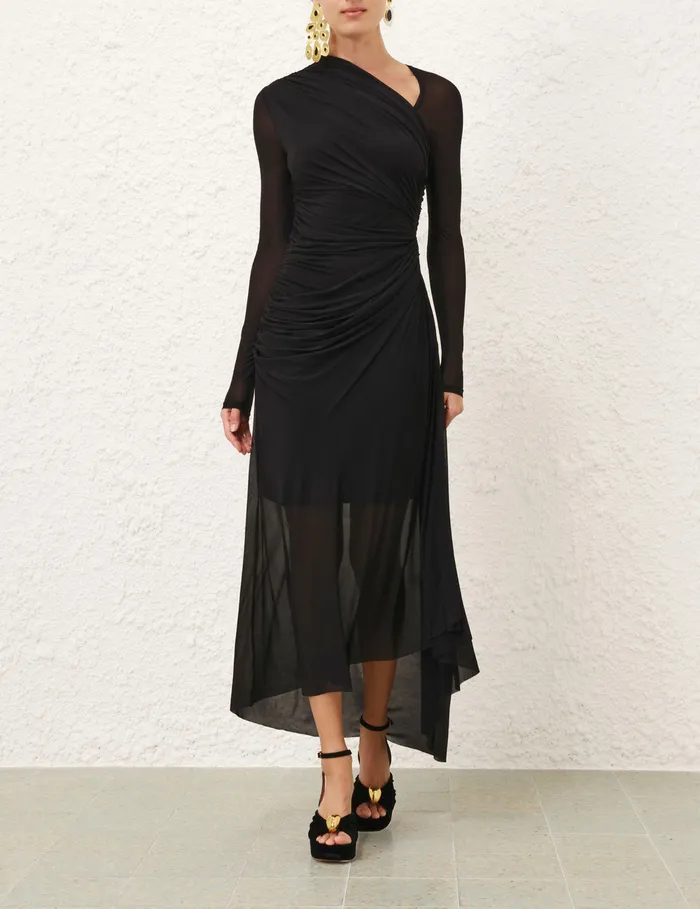 Women Zimmermann Dresses Illustration Gathered Dress Black