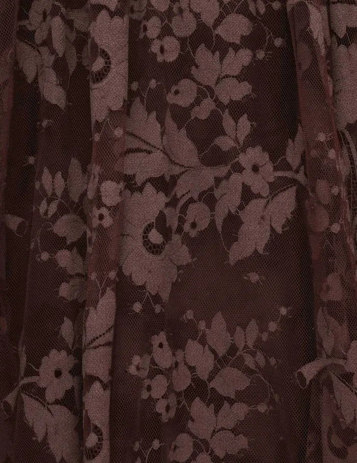 Women Zimmermann Dresses Illustration Lace Gown Mahogany