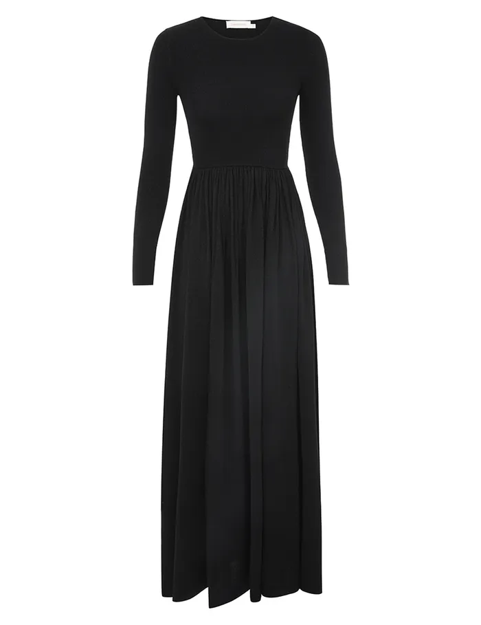 Women Zimmermann Dresses Illustration Metallic Maxi Black