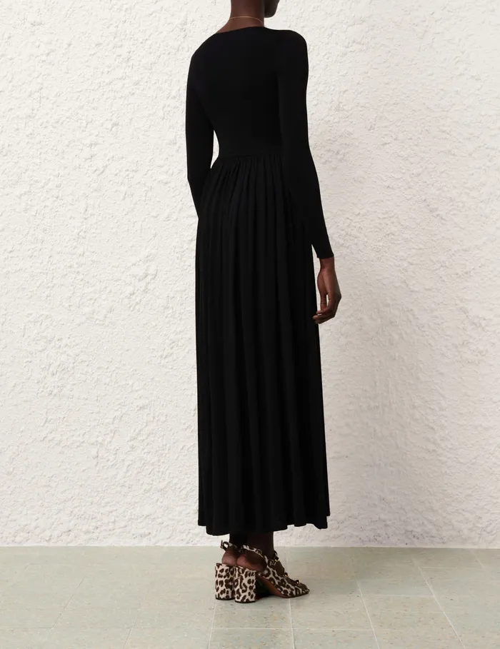 Women Zimmermann Dresses Illustration Metallic Maxi Black