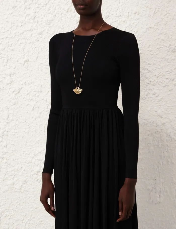 Women Zimmermann Dresses Illustration Metallic Maxi Black