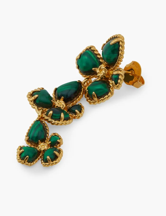 Women Zimmermann Earrings Bloom Large Dangles Goldmalachite