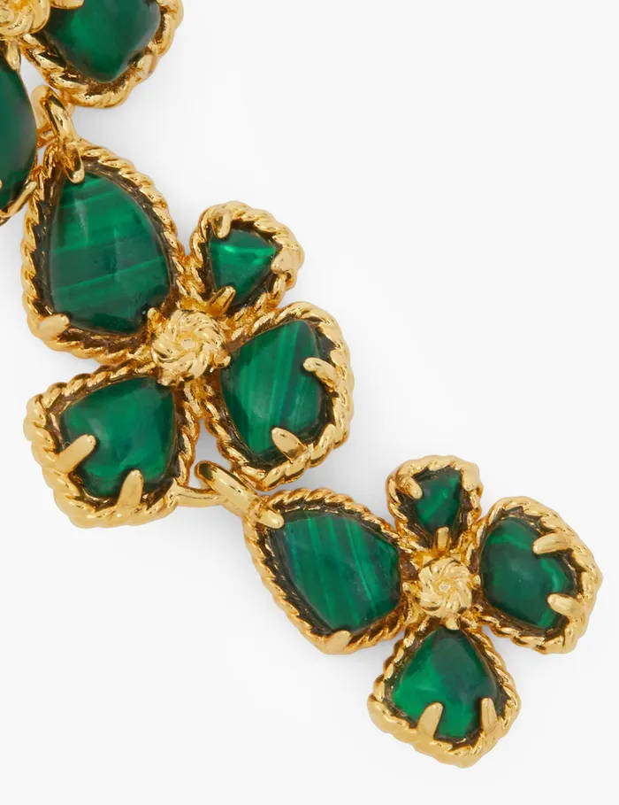 Women Zimmermann Earrings Bloom Large Dangles Goldmalachite