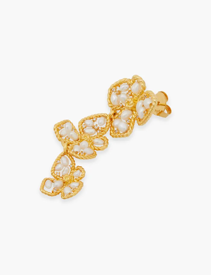 Women Zimmermann Earrings Bloom Large Dangles Goldpearl