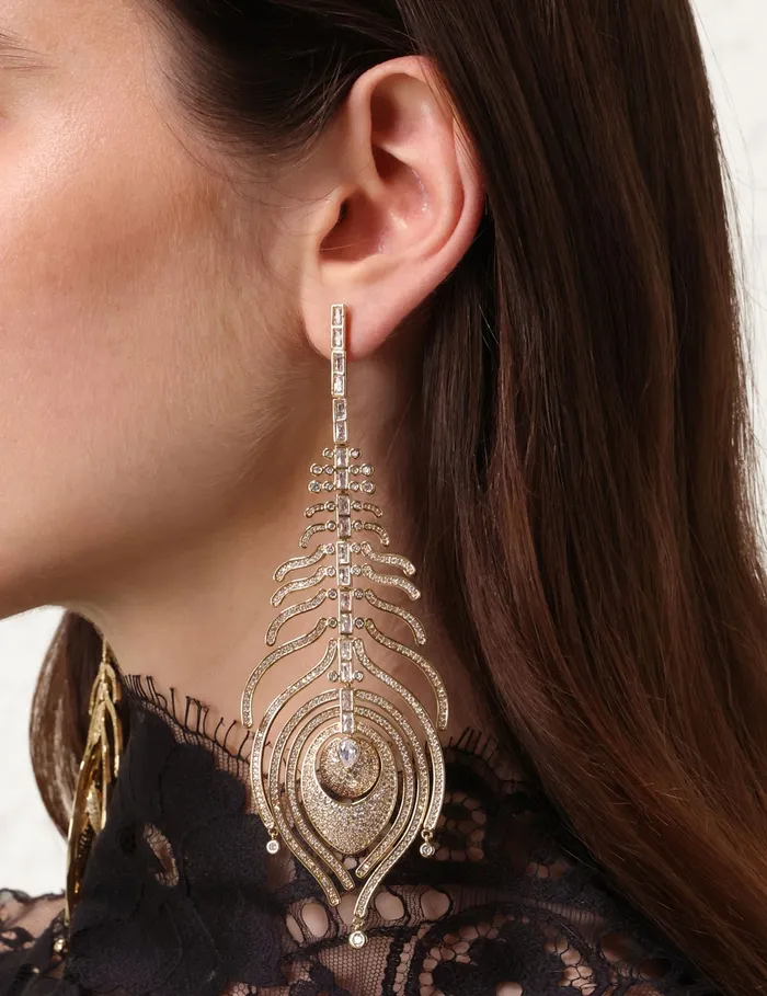 Women Zimmermann Earrings Muse Chandeliers Gold