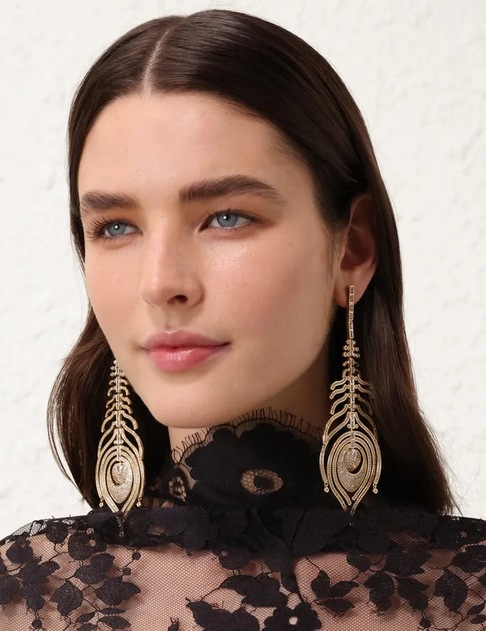 Women Zimmermann Earrings Muse Chandeliers Gold