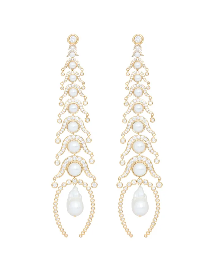 Women Zimmermann Earrings Muse Drop Earrings Goldpearl