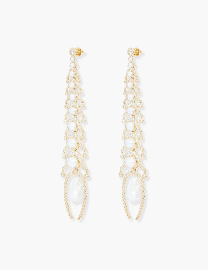 Women Zimmermann Earrings Muse Drop Earrings Goldpearl