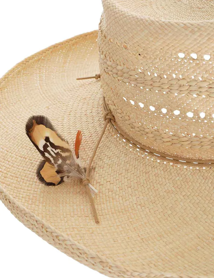 Women Zimmermann Hats Vented Boater Natural