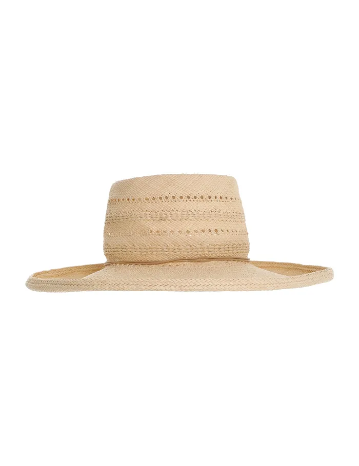 Women Zimmermann Hats Vented Boater Natural