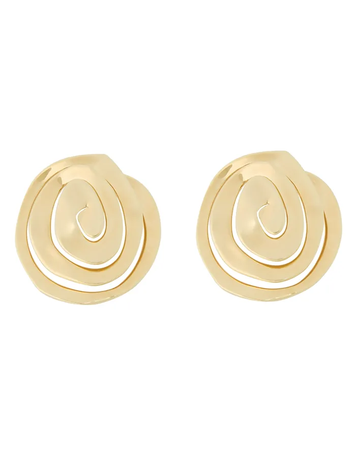 Women Zimmermann Jewellery Flow Large Earrings Gold