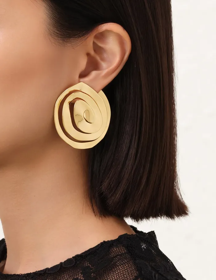 Women Zimmermann Jewellery Flow Large Earrings Gold