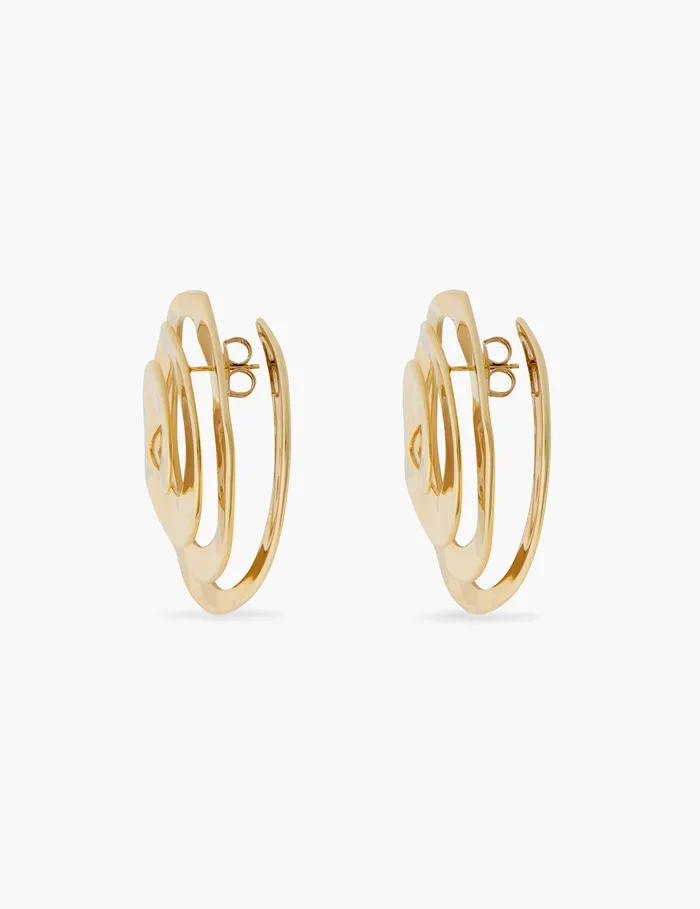 Women Zimmermann Jewellery Flow Large Earrings Gold