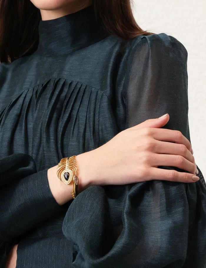 Women Zimmermann Jewellery Muse Cuff Goldonyx