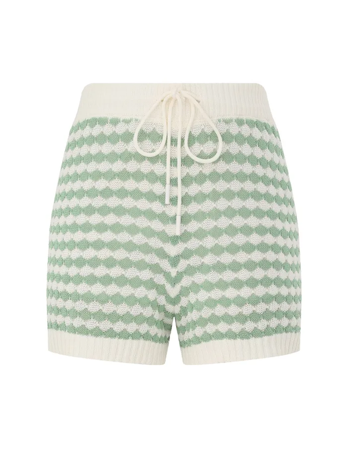 Women Zimmermann Knitwear Everley Scallop Knit Short Greencream