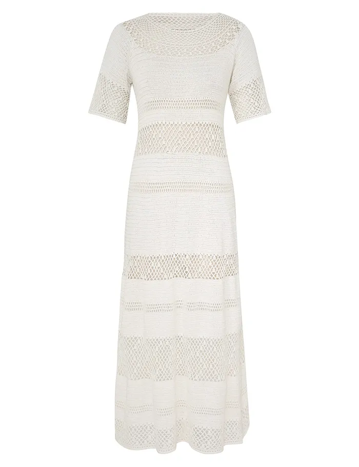 Women Zimmermann Knitwear Ottie Crochet Dress Ivory