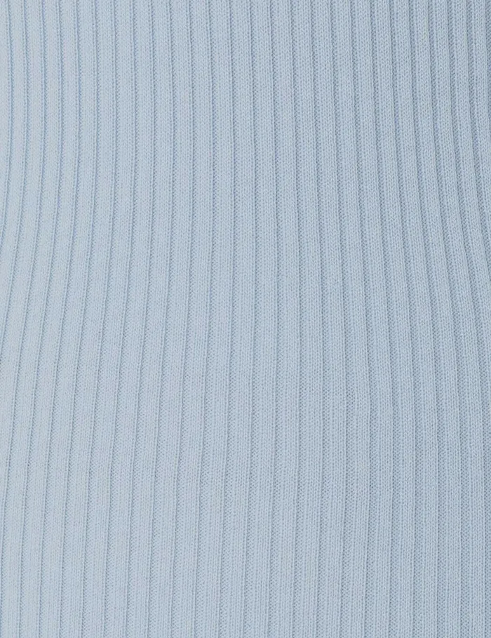 Women Zimmermann Knitwear Waverly Frill VNeck Top Blue Lurex