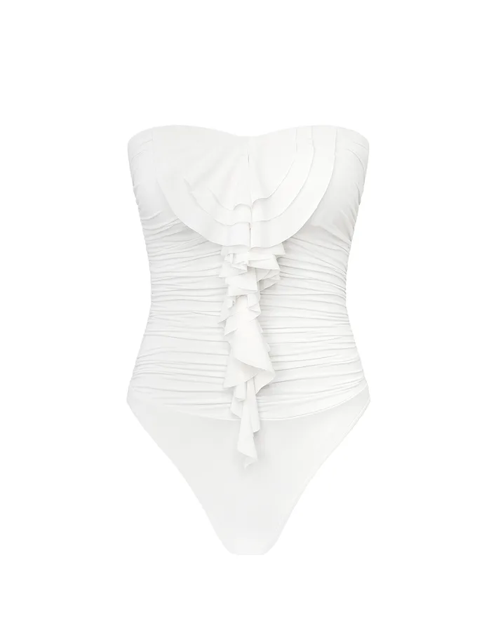 Women Zimmermann One Pieces Acacia Drape Frill 1pc Ivory