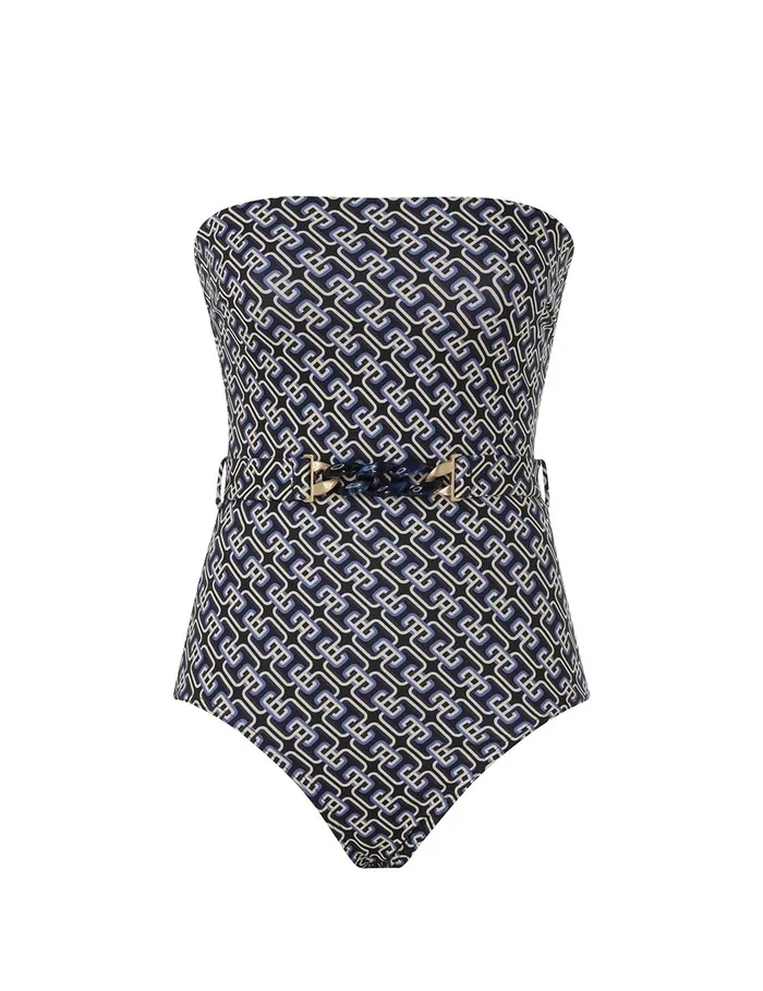 Women Zimmermann One Pieces Separates Bandeau 1pc Blue Multi