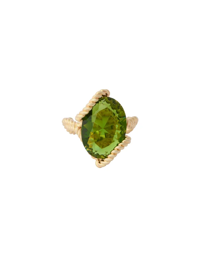 Women Zimmermann Rings Bloom Oval Ring Goldemerald