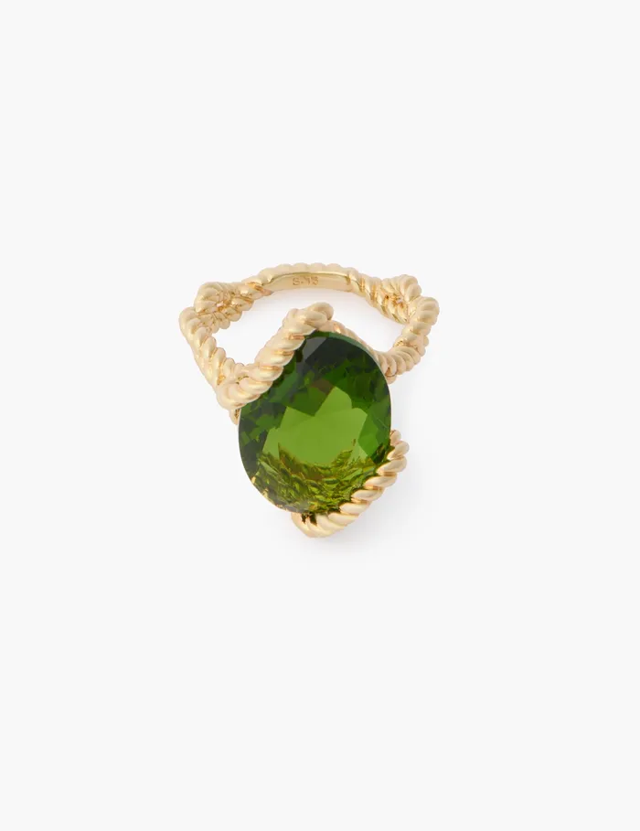 Women Zimmermann Rings Bloom Oval Ring Goldemerald