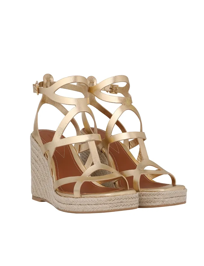 Women Zimmermann Sandals Bay Espadrilles 110 Gold