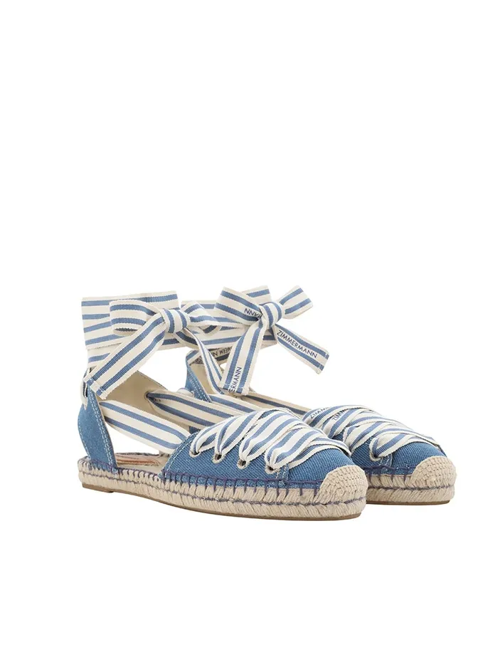Women Zimmermann Sandals Sol Espadrille Denim