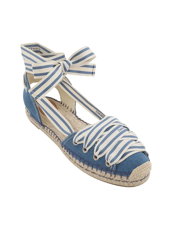 Women Zimmermann Sandals Sol Espadrille Denim