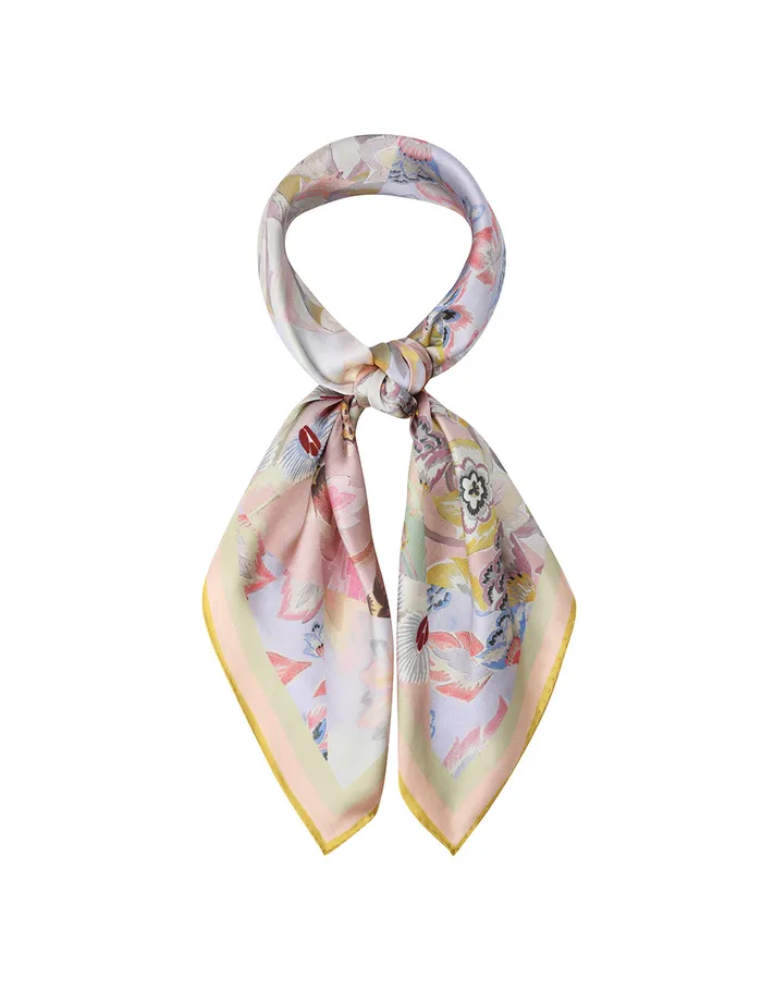 Women Zimmermann Scarves Printed Silk Square 70 Multi Floral Diamond