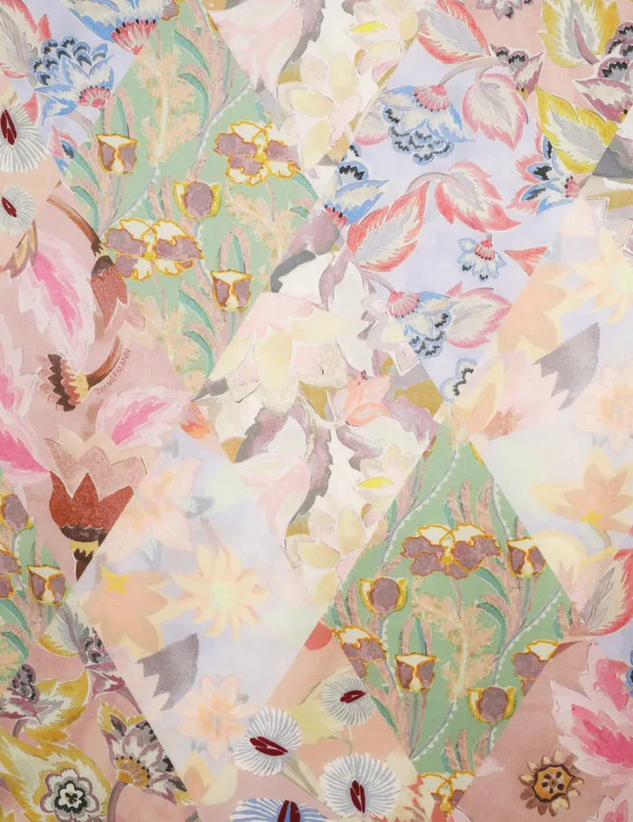 Women Zimmermann Scarves Printed Silk Square 70 Multi Floral Diamond